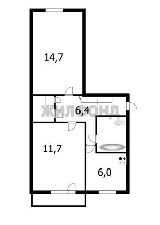 
  Продается 2-комн. квартира 44 м². Фото 16.