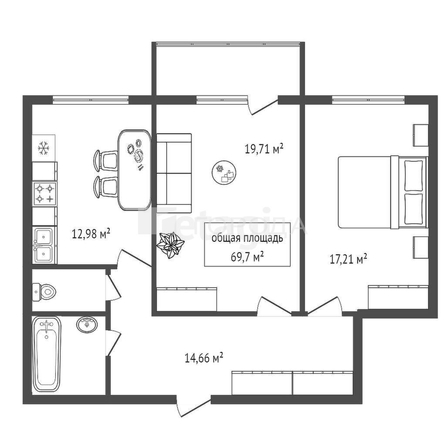 
  Продается 2-комн. квартира 69.7 м², в ЖК Ред Фокс, дом 3. Фото 15.
