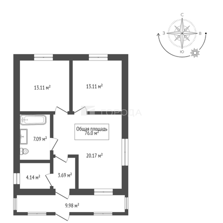 
  Продается дом 76 м², в КП Благое. Фото 12.