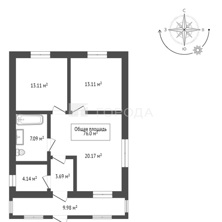 
  Продается дом 76 м², в КП Благое. Фото 13.