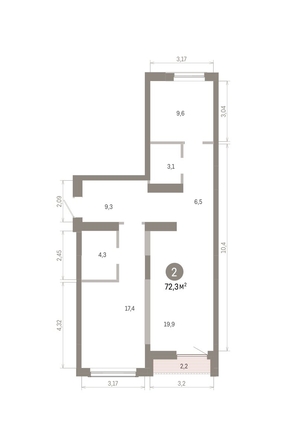 
  Продается 2-комн. квартира 72.3 м², в ЖК Европейский берег, дом 46. Фото 2.