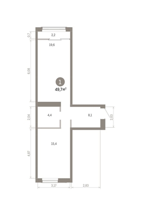 
  Продается 1-комн. квартира 49.73 м², в ЖК Европейский берег, дом 46. Фото 1.