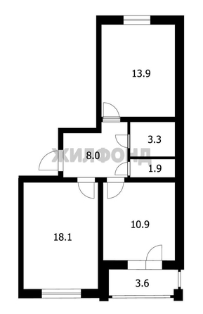 
  Продается 2-комн. квартира 56.1 м². Фото 2.
