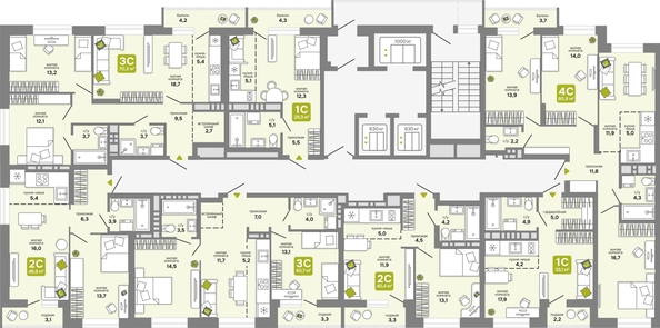 
  Продается 4-комн. квартира 80.9 м², в ЖК Счастливый квартал, 2. Фото 1.