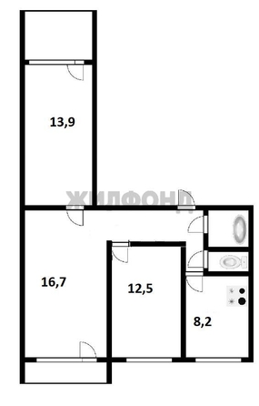 
  Продается 3-комн. квартира 61 м². Фото 2.