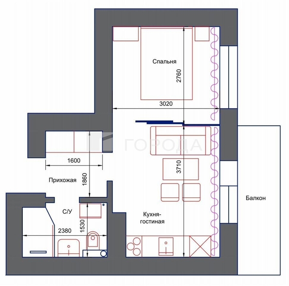 
  Продается студия 26 м², в ЖК Писарева, корпус 1. Фото 15.