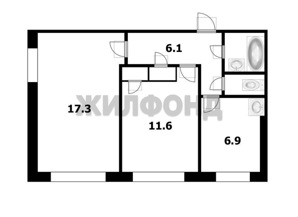 
  Продается 2-комн. квартира 47 м². Фото 2.
