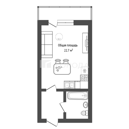 
  Продается студия 22.7 м². Фото 6.