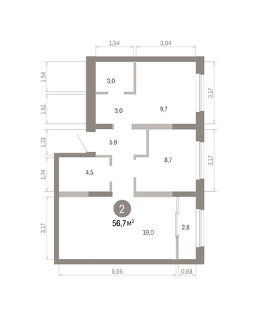 
  Продается 2-комн. квартира 56.65 м², в ЖК Европейский берег, дом 46. Фото 1.