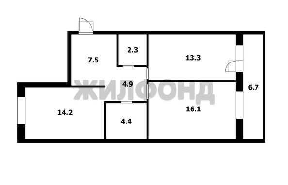 
  Продается 2-комн. квартира 62.7 м². Фото 7.