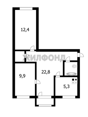 
  Продается 3-комн. квартира 54.7 м². Фото 2.