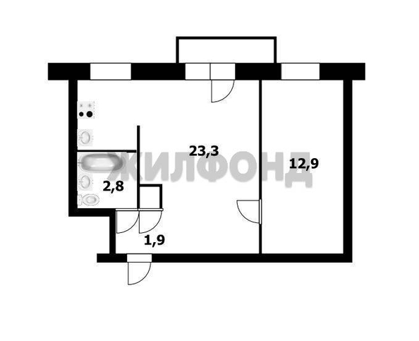 
  Продается 2-комн. квартира 41.8 м². Фото 7.