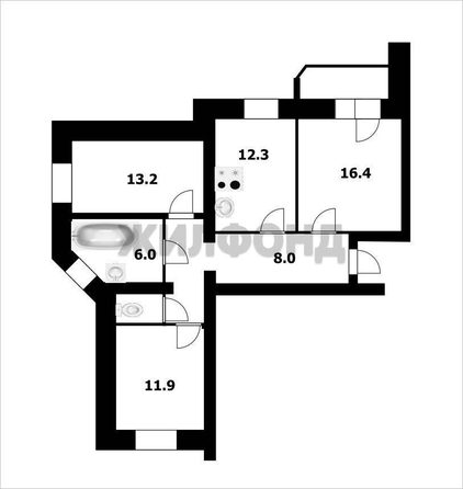 
  Продается 3-комн. квартира 74.1 м². Фото 17.