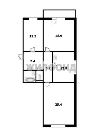 
  Продается 3-комн. квартира 86.4 м². Фото 22.