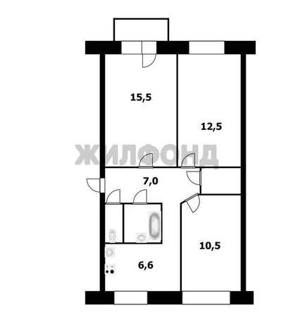 
  Продается 3-комн. квартира 56.3 м². Фото 13.