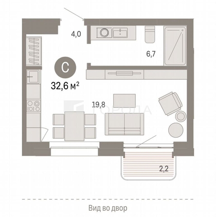 
  Продается студия 32.6 м². Фото 14.