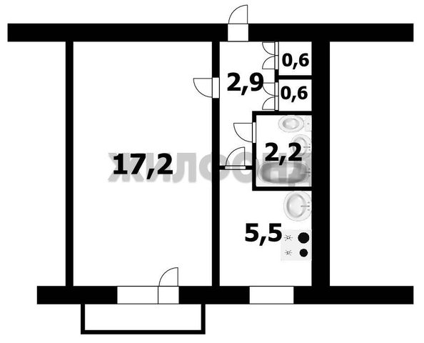 
  Продается 1-комн. квартира 29.4 м². Фото 11.