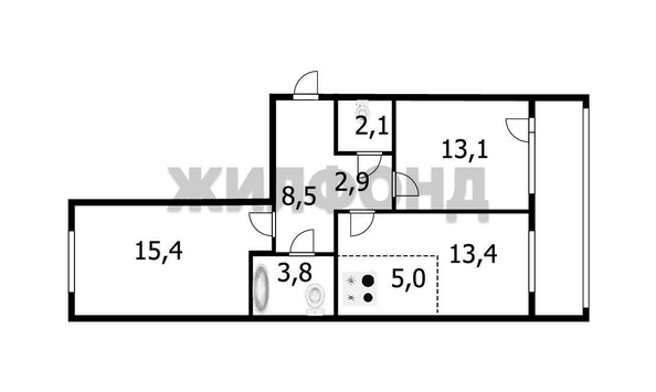 
  Продается 3-комн. квартира 64.3 м². Фото 30.