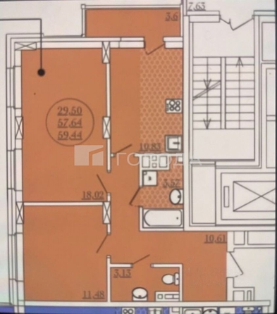 
  Продается 2-комн. квартира 59.5 м², в ЖК Писарева, корпус 1. Фото 17.