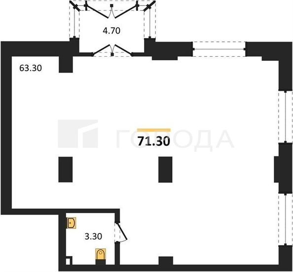 
  Продается универсальное помещение 71.3 м². Фото 10.
