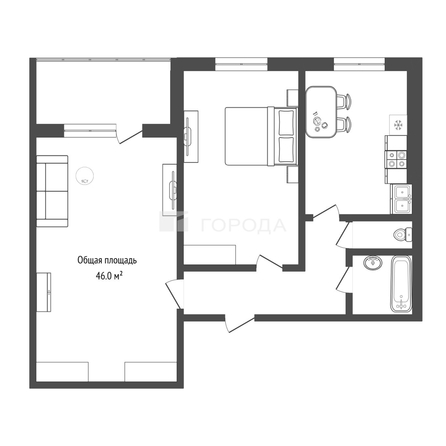 
  Продается 2-комн. квартира 46 м². Фото 7.