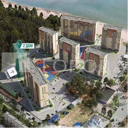 
  Продается офис 57.7 м², в ЖК Квартал Сосновый бор, дом 1. Фото 1.