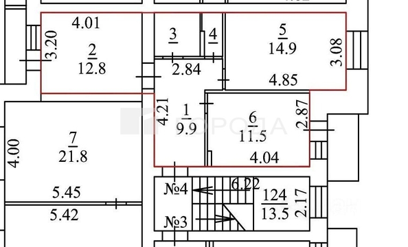 
  Продается 2-комн. квартира 53.7 м². Фото 9.