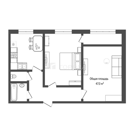 
  Продается 2-комн. квартира 47 м². Фото 2.