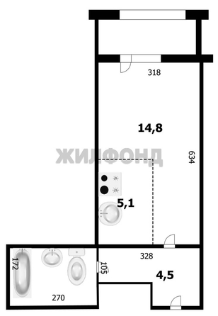 
  Продается студия 30 м². Фото 14.