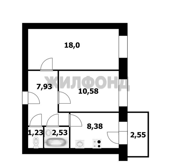 
  Продается 2-комн. квартира 50.1 м². Фото 19.