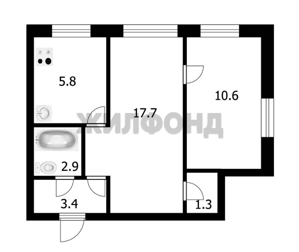 
  Продается 2-комн. квартира 41.7 м². Фото 9.