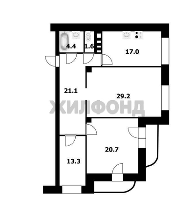 
  Продается 3-комн. квартира 109.4 м². Фото 21.