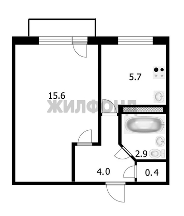 
  Продается 1-комн. квартира 28.6 м². Фото 2.