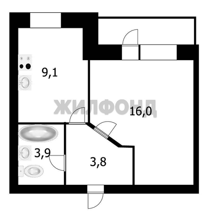 
  Продается 1-комн. квартира 32.8 м². Фото 11.