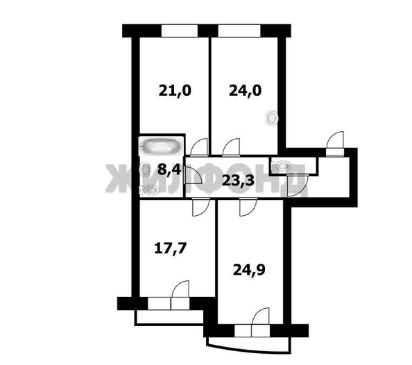 
  Продается 3-комн. квартира 121.2 м². Фото 17.