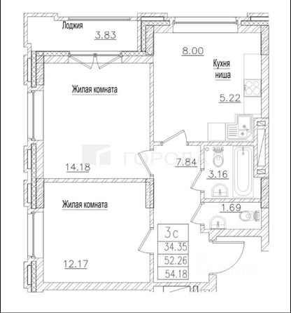 
  Продается 2-комн. квартира 54.5 м², в ЖК На Покатной, дом 2. Фото 29.