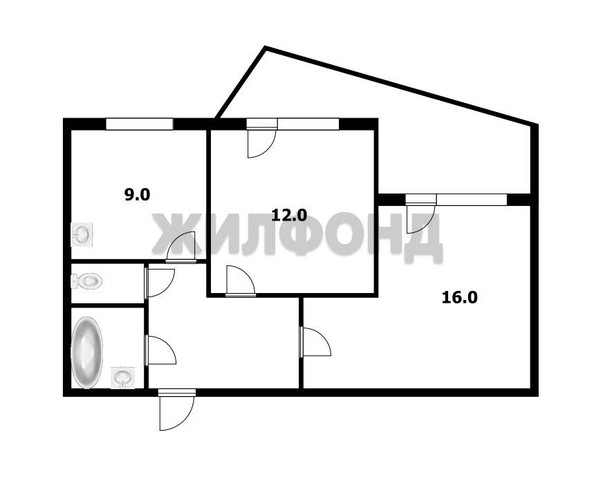 
  Продается 2-комн. квартира 47.2 м². Фото 8.