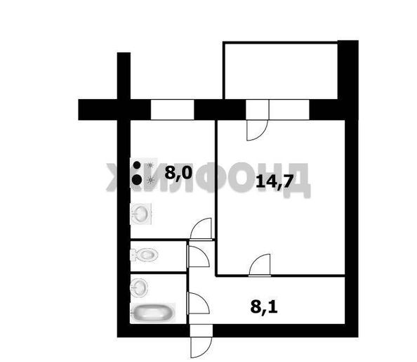 
  Продается 1-комн. квартира 34.3 м². Фото 4.