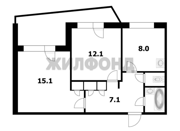 
  Продается 2-комн. квартира 51.6 м². Фото 17.