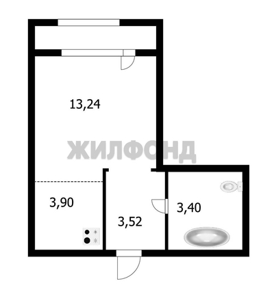 
  Продается студия 24.3 м². Фото 8.