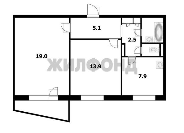 
  Продается 2-комн. квартира 53.8 м². Фото 17.