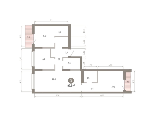 
  Продается 3-комн. квартира 82.56 м², в ЖК Европейский берег, дом 46. Фото 1.