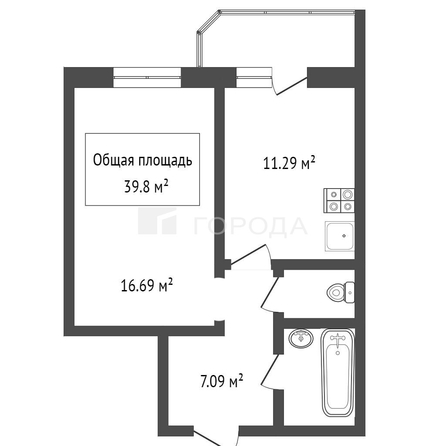 
  Продается 1-комн. квартира 39.8 м². Фото 21.