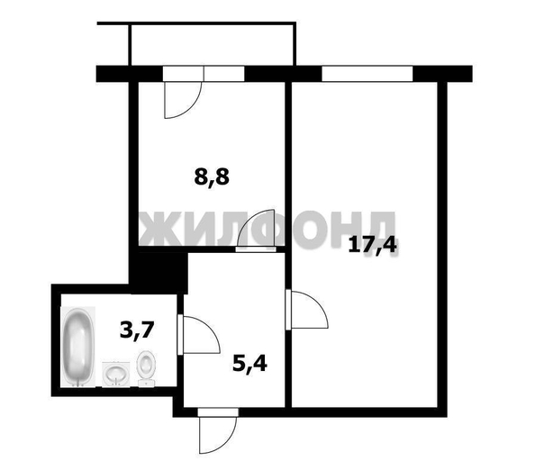 
  Продается 1-комн. квартира 34.4 м², в ЖК Матрешкин двор, дом 1 . Фото 10.