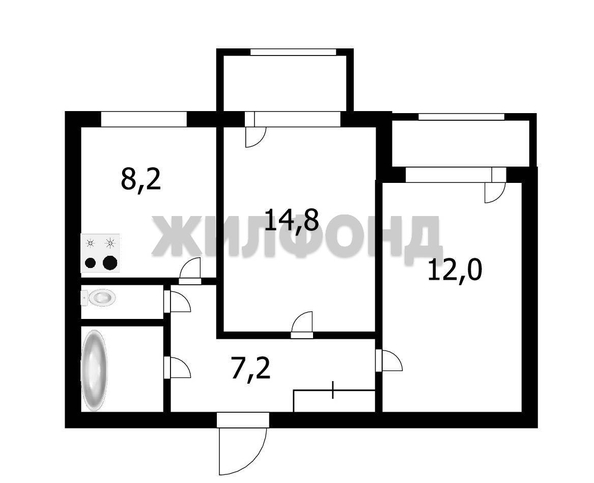 
  Продается 2-комн. квартира 47 м². Фото 20.