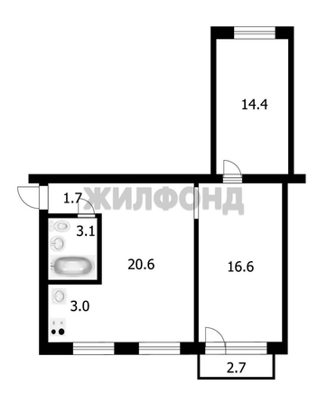 
  Продается 3-комн. квартира 58.5 м². Фото 8.