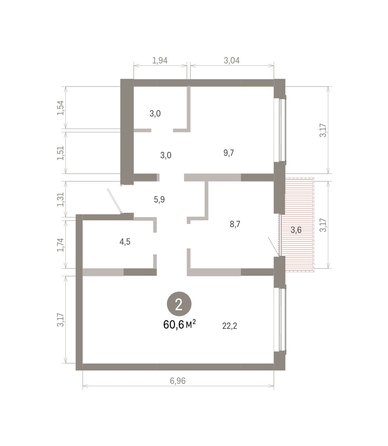 
  Продается 2-комн. квартира 60.6 м², в ЖК Европейский берег, дом 46. Фото 1.