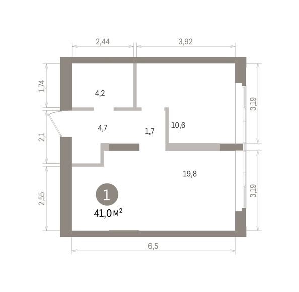 
  Продается 1-комн. квартира 40.97 м², в ЖК Европейский берег, дом 32. Фото 1.