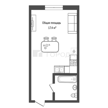 
  Продается апартамент 17.4 м². Фото 5.