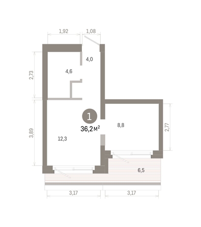 
  Продается 1-комн. квартира 36.18 м², в ЖК Город на озере. Фото 1.